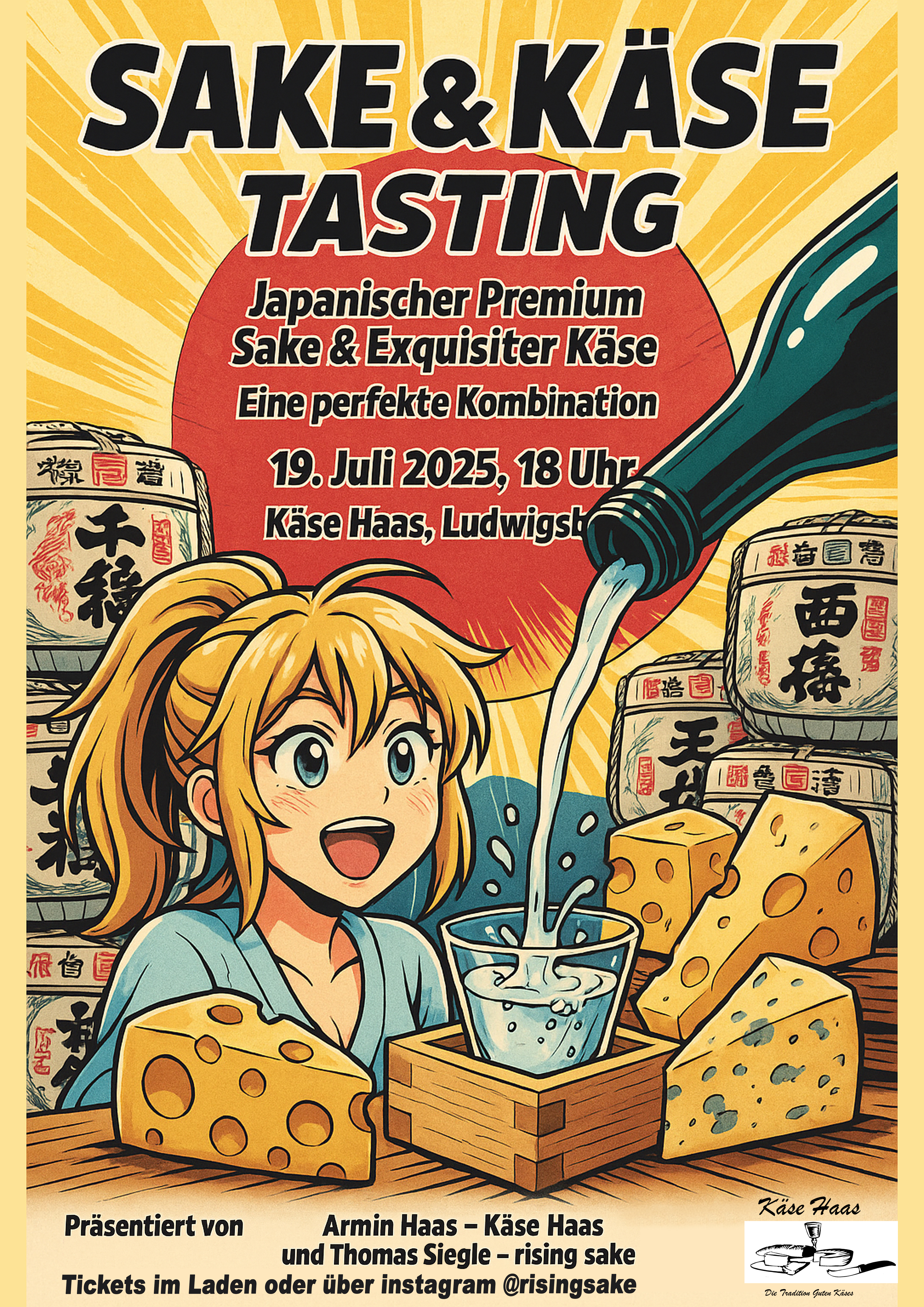 Sake & Cheese Event Flyer
